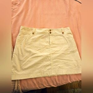 Lilly‎ Pulitzer Cordaroy Elegant Cream Skirt Size 10